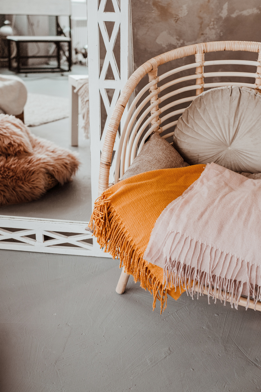 Scarves on a Ratan Chair